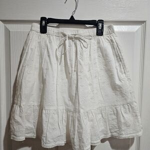 Abercrombie & Fitch White Floral Skirt